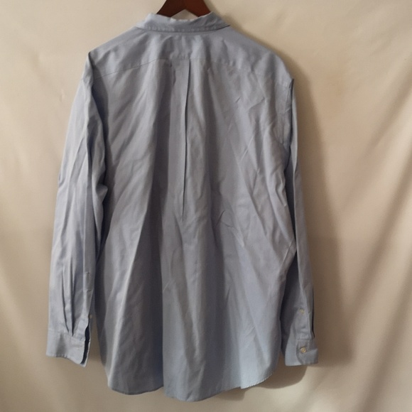 Men's Ralph Lauren Classic Button Down Blue Shirt w Logo Size 17 EUC Dry Cleaned - Picture 7 of 7